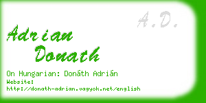 adrian donath business card
